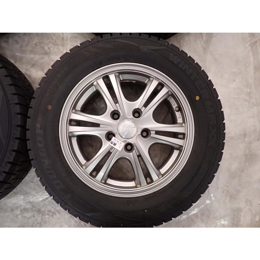 冬 4本SET 会社宛 送料無料 195/65R15×6J 91Q ダンロップ WINTER MAXX WM02 2023年製 ノア ヴォクシー エスクァイア ステップW NO,W2381の画像