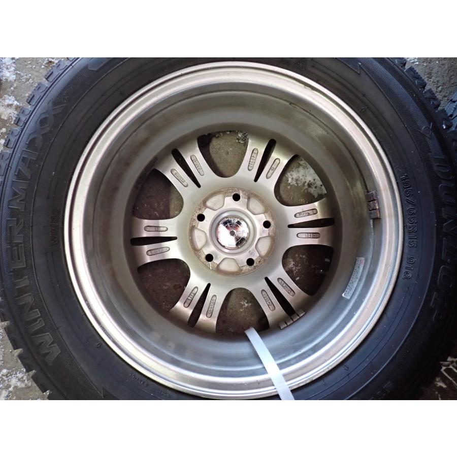 冬 4本SET 会社宛 送料無料 195/65R15×6J 91Q ダンロップ WINTER MAXX WM02 2023年製 ノア ヴォクシー エスクァイア ステップW NO,W2381の画像