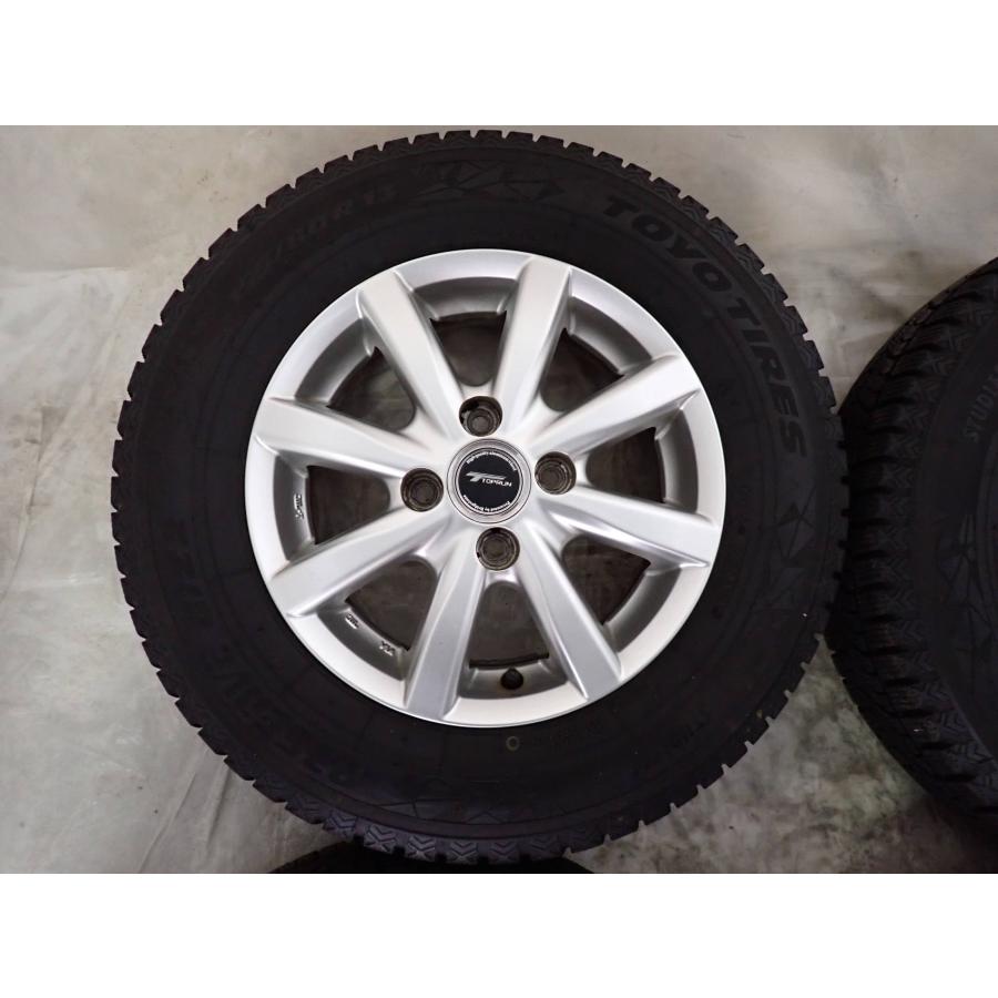 冬4本SET 会社宛 送料無料 155/80R13×4.5J 79Q トーヨー オブザーブ GIZ2 2021年製 アルミ パッソ ヴィッツ ブーン 店頭交換OK NO,W2406の画像