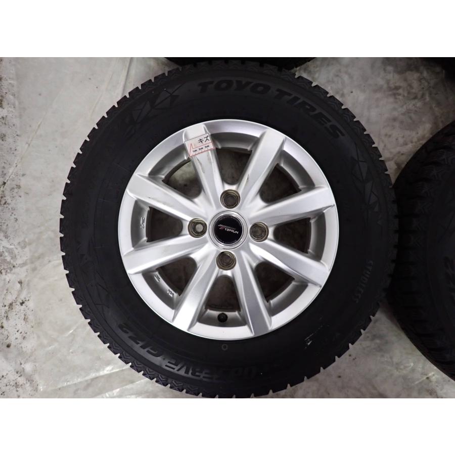 冬4本SET 会社宛 送料無料 155/80R13×4.5J 79Q トーヨー オブザーブ GIZ2 2021年製 アルミ パッソ ヴィッツ ブーン 店頭交換OK NO,W2406の画像