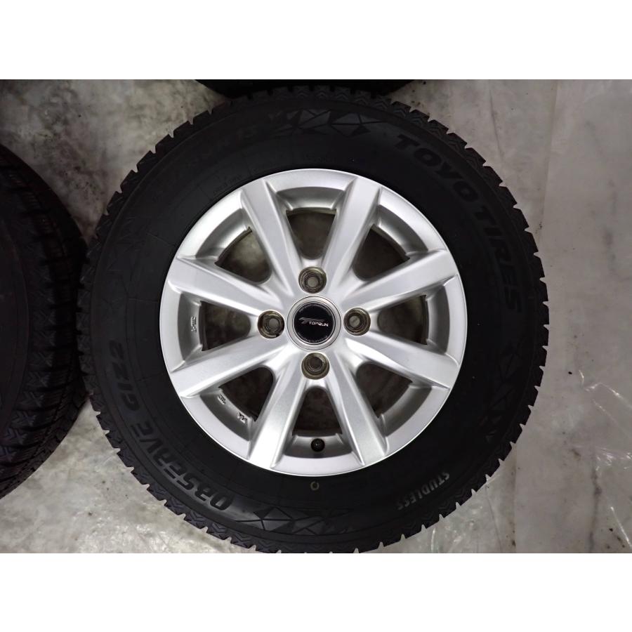 冬4本SET 会社宛 送料無料 155/80R13×4.5J 79Q トーヨー オブザーブ GIZ2 2021年製 アルミ パッソ ヴィッツ ブーン 店頭交換OK NO,W2406の画像