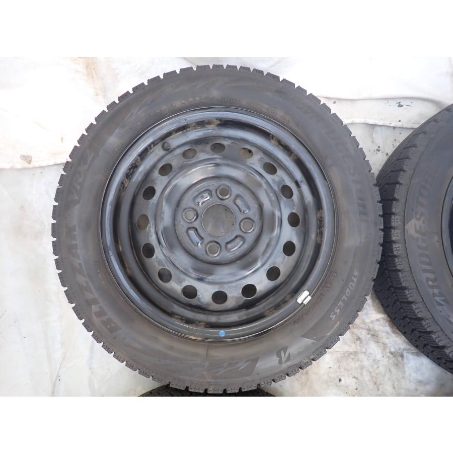冬4本SET 会社宛 送料無料 155/65R14×4.5J 75Q ブリヂストン ブリザック VRX2 2022年製 スチール ムーヴ ワゴンR タント ミラ NO,W2568の画像