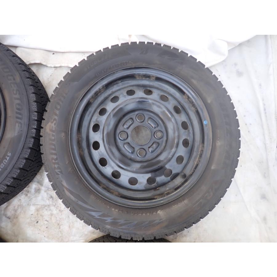 冬4本SET 会社宛 送料無料 155/65R14×4.5J 75Q ブリヂストン ブリザック VRX2 2022年製 スチール ムーヴ ワゴンR タント ミラ NO,W2568の画像
