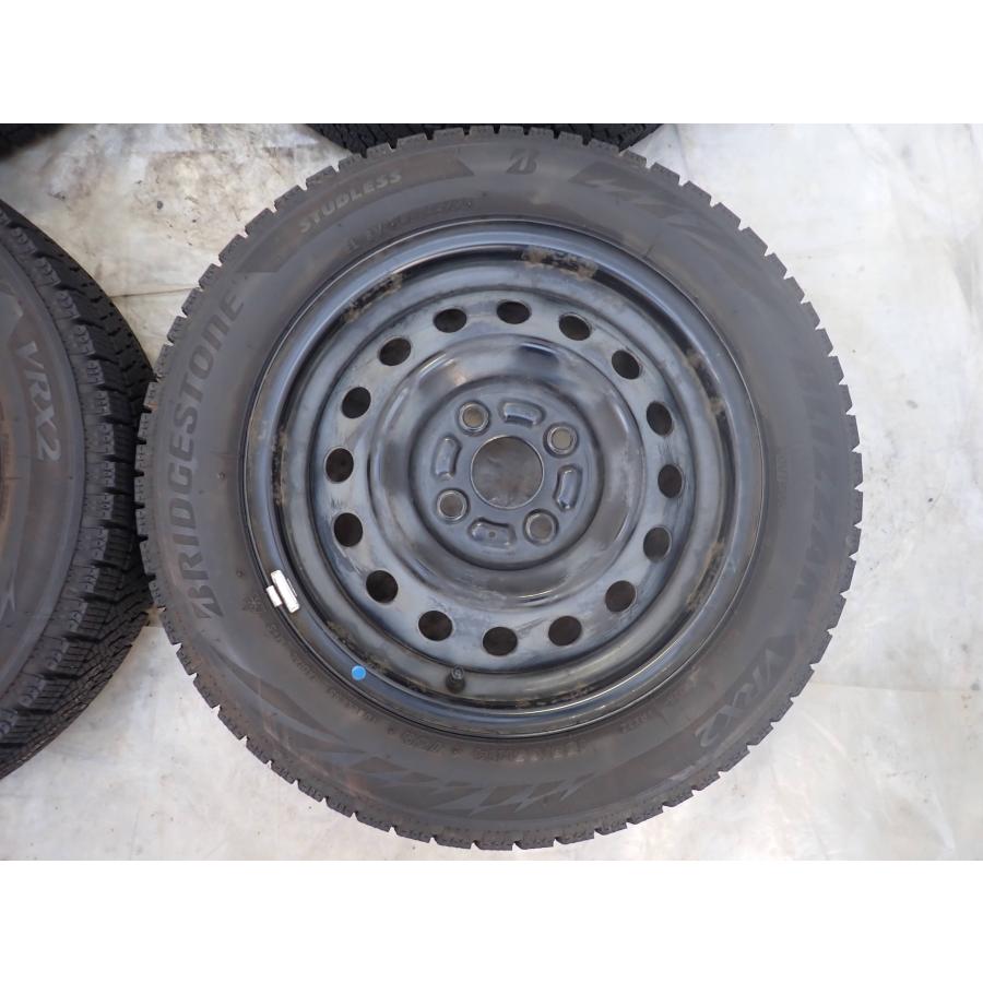 冬4本SET 会社宛 送料無料 155/65R14×4.5J 75Q ブリヂストン ブリザック VRX2 2022年製 スチール ムーヴ ワゴンR タント ミラ NO,W2568の画像