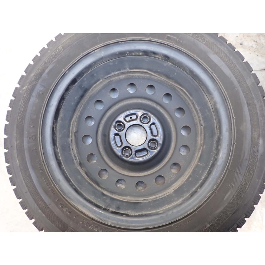 冬4本SET 会社宛 送料無料 155/65R14×4.5J 75Q ブリヂストン ブリザック VRX2 2022年製 スチール ムーヴ ワゴンR タント ミラ NO,W2568の画像