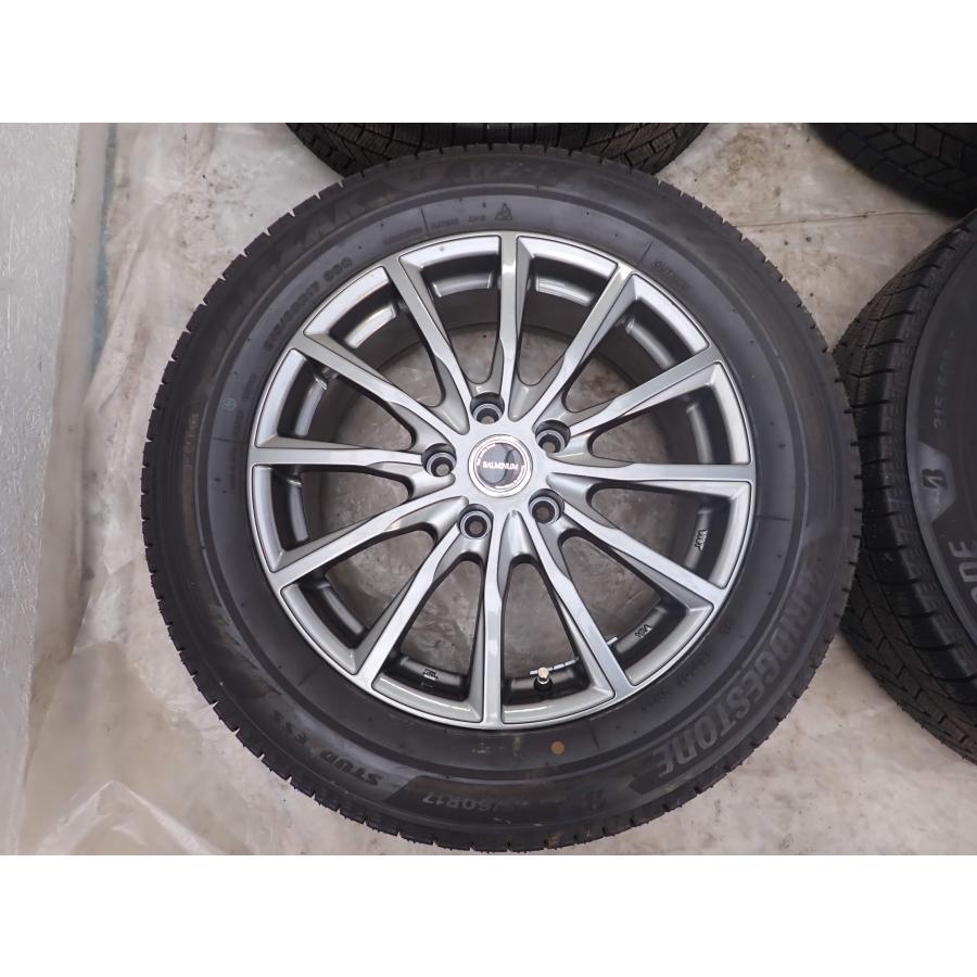 冬4本SET 会社宛 送料無料 215/60R17×7J 96Q ブリヂストン ブリザック WZ-1 2025年製 アルミ C-HR エスティマ エリシオン 特価 NO,W2569の画像