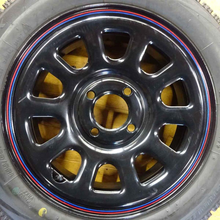 ブリザック VRX 155/65R14×5J 75Q スタッドレスタイヤ＆鉄 4本SET