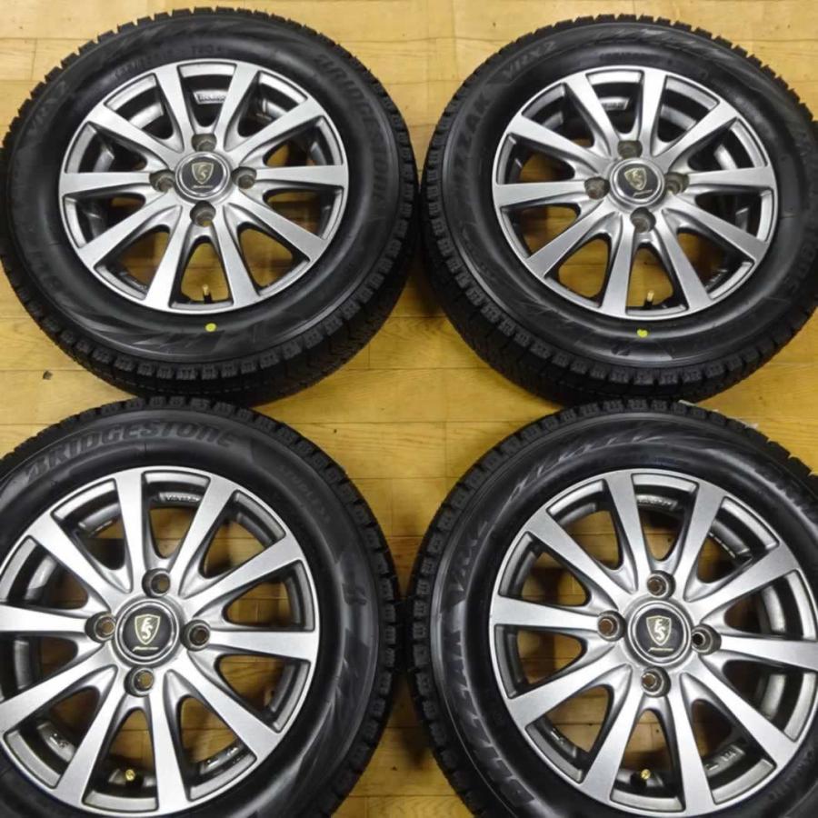 2021年製　スタッドレス　155/65R13　ブリヂストン　VRX2   4本セット　税込み価格です ブリザック VRX2 155/65R13×4J 73Q スタッドレスタイヤ＆アルミ 4本SET