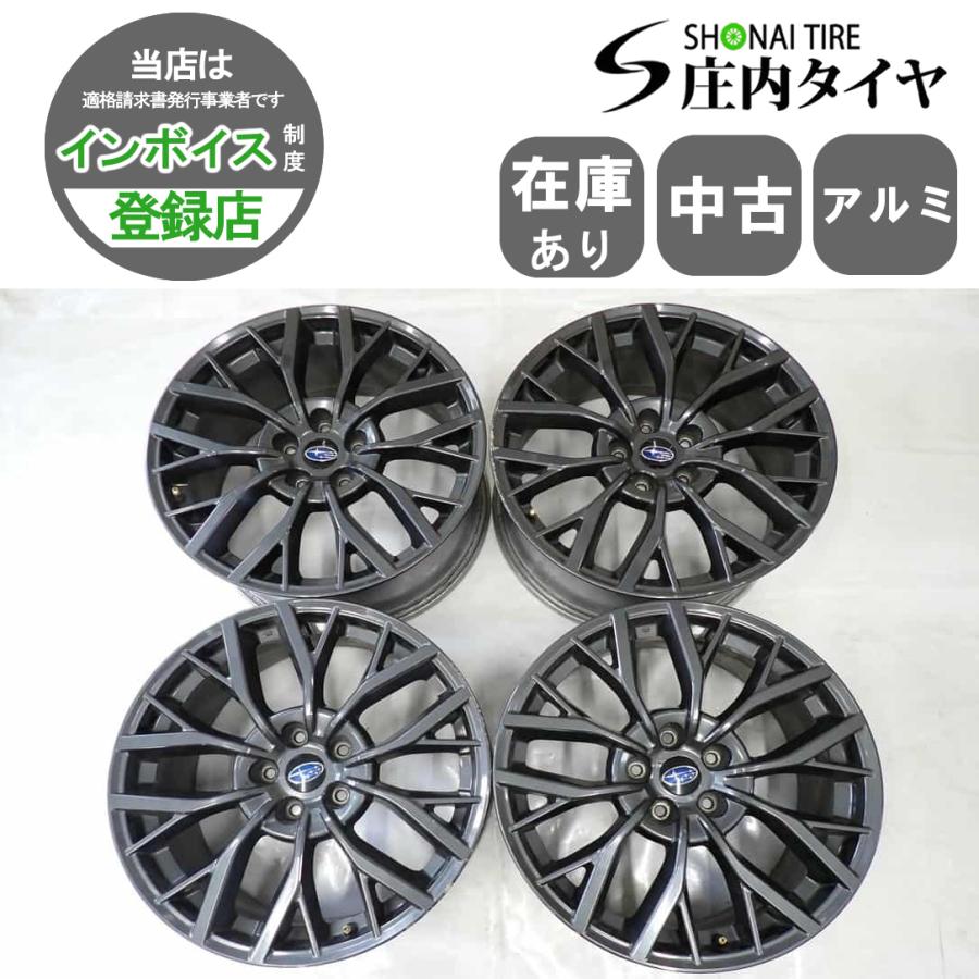 4本SET 会社宛 送料無料 19×8.5J スバル WRX STI 純正アルミ 5穴