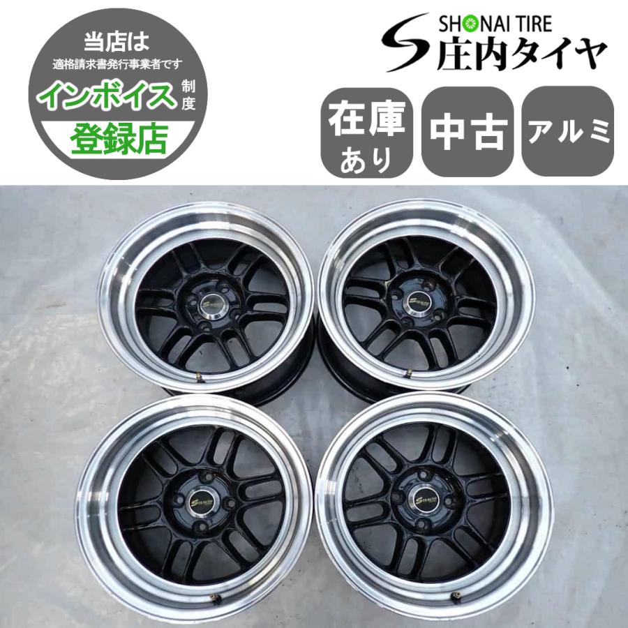 15インチ ステルスレーシング37風 8j+30 4本セット 4本SET 会社宛送料無料 15×8J STEALTH RACING ステルスレーシング