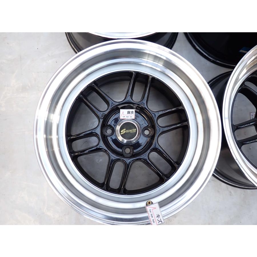 4本SET 会社宛送料無料 15×8J STEALTH RACING ステルスレーシング