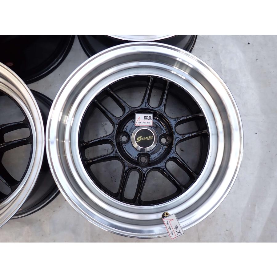 4本SET 会社宛送料無料 15×8J STEALTH RACING ステルスレーシング