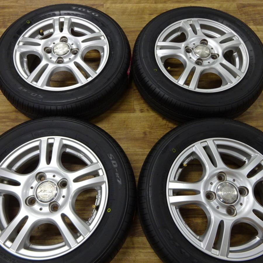 TOYO SD-K7 155/65R13 13インチ 夏タイヤ 4本 23年製 バリ溝 トッポ スピアーノ ネイキッド ヴィヴィオ アルト ゼスト ライフ等　(MTY210) クレジットカード QRコード決済可能 TOYO TIRES（トーヨータイヤ） 155/65R13 トーヨー製 SD-K7 軽自動車用