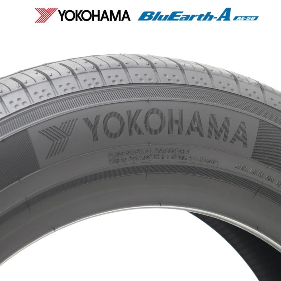 2025年 新品 2本価格 会社宛送料無料 225/45R17 94W 夏 ヨコハマ BluEarth-A AE50 ブルーアース インプレッサ レガシィ アコード NO,YN1705の画像