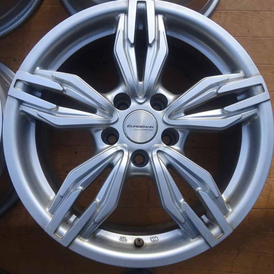 4本SET 会社宛 送料無料 17×7.5J ユーロバーン シルバー アルミ