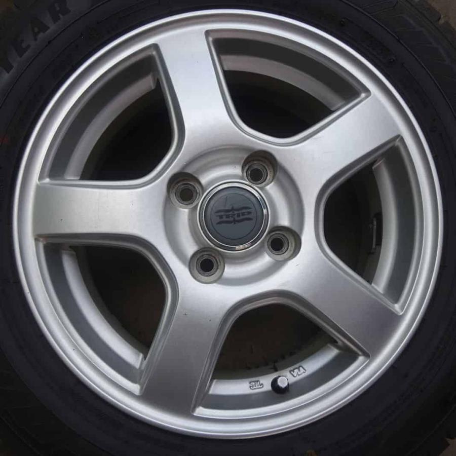 冬4本 会社宛 送料無料 175/65R14×5.5J 82Q グッドイヤー アイスナビ 8 アルミ フィット カローラ ヴィッツ パッソ デミオ 特価 NO,Z7319の画像