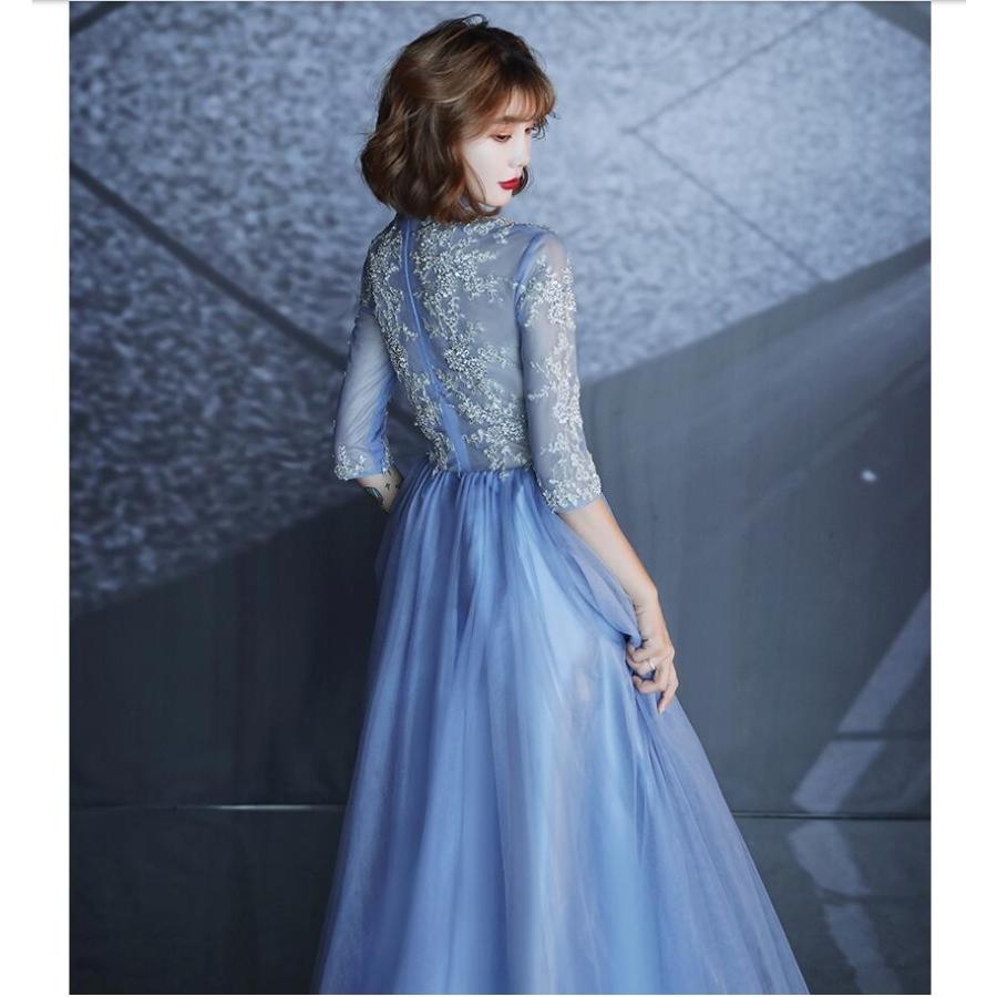 本物保証 パーティードレス 10代 成人式 卒業式 披露宴 二次会 食事会 お呼ばれ 上品 立ち襟 Aライン 袖あり ロングドレス 結婚式ワンピース 30代40代 代 ナイトドレス サイズ Xxl Pathwaysfl Org