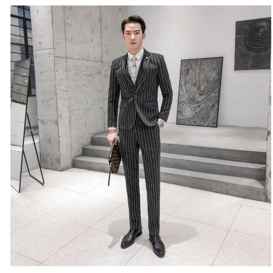 メンズスーツ ストライプ タキシードスーツ 3ピーススーツ 1つボタンスーツ 結婚式 二次会 成人式 卒業式 就職活 春秋冬 ビジネス カッコイイ フォーマル 0126 78 Fastfast 通販 Yahoo ショッピング
