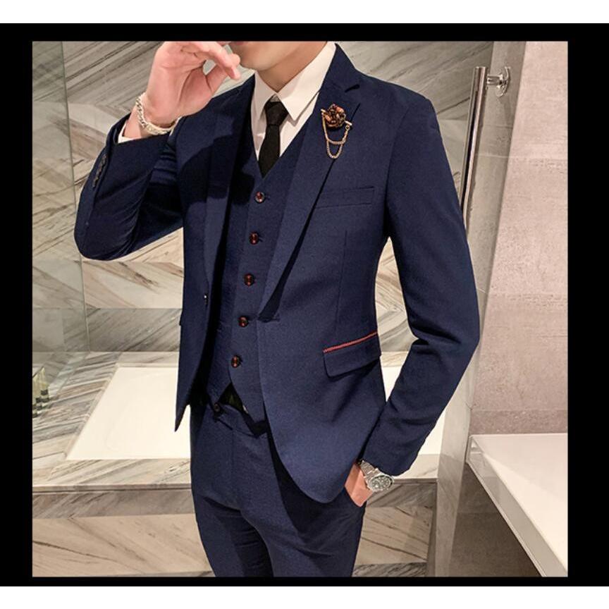 メンズスーツ カジュアル 3点セットスーツ ダブルボタンスーツ 3ピーススーツ ビジネススーツ 結婚式 成人式 卒業式 就職活 披露宴 紳士服 冠婚葬祭 二次会 1年保証