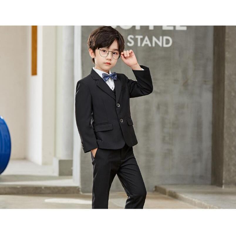 子どもスーツ キッズスーツ 5点セット おしゃれ かっこいい タキシード ピアノ フォーマル 入学式 司会者 子供服 成人式 演出会 男の子スーツ 発表会 結婚式 流行 タキシード