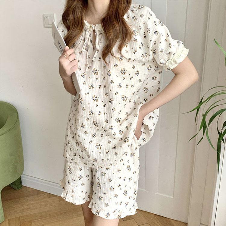 ネグリジェ 春夏 レディース 半袖ワンピース 花柄フ可愛いパジャマ ゆったり オシャレルームウェアセットアップ 部屋着 ロング丈ネグリジェ ナイトロープ Ok Fastfast 通販 Yahoo ショッピング