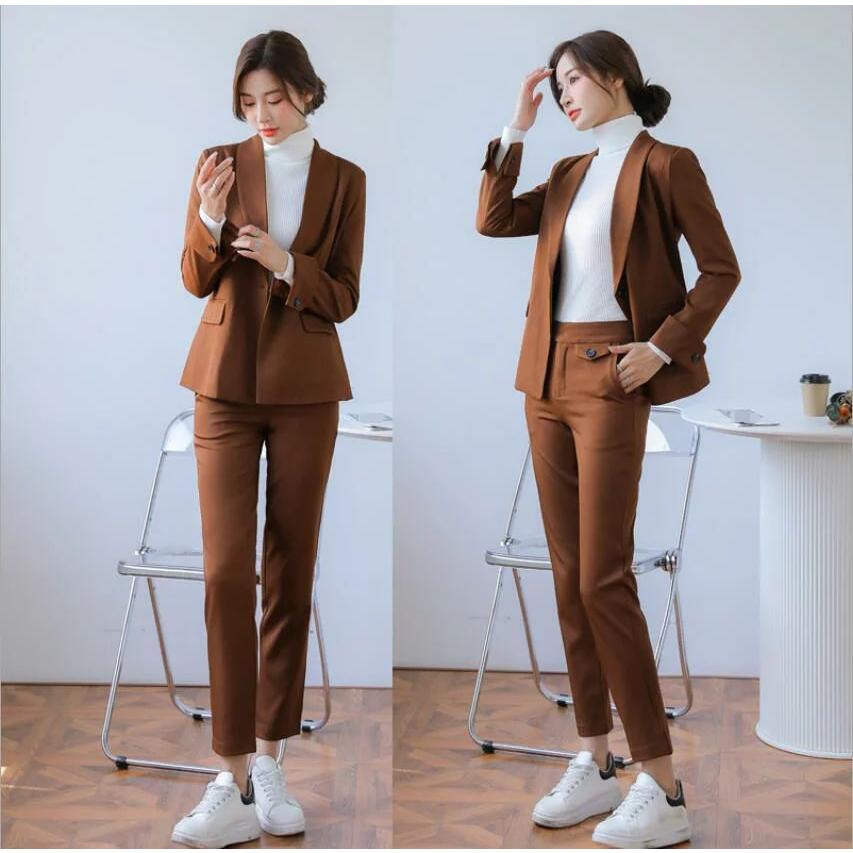 ゆったり 入学式 コート 通勤 パンツスーツ 女性 春秋冬 パンツドレス 結婚式 ビジネス 卒業式 キレイめ ブラウン ジャケット パンツ セレモニースーツ Pab Fastfast 通販 Yahoo ショッピング