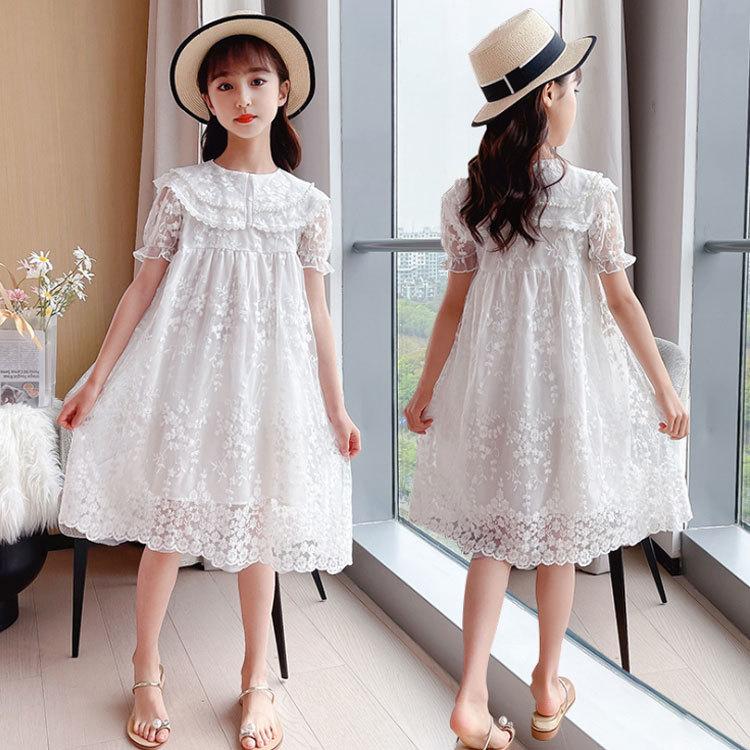 子供服 ワンピース キッズ 女の子 夏服 韓国子ども服 半袖 フレア レース 誕生日 赤ちゃん ベビー服 可愛い 店舗 結婚式 子供ドレス お姫様 おしゃれ 七五三