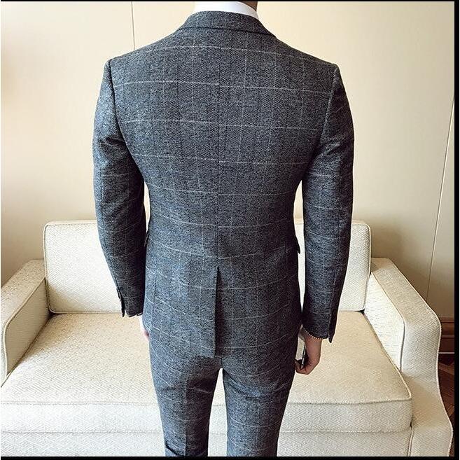 人気ブランド新作豊富 フォーマル 上下セット メンズスーツ スリムスーツ セット ビジネススーツ 上品 就活 卒業式 入学式 二次会 結婚式 パーティー 通勤 チェック柄スーツ 3ピーススーツ カジュアル メンズ スーツ 紳士服 成人式 ビジネススーツ
