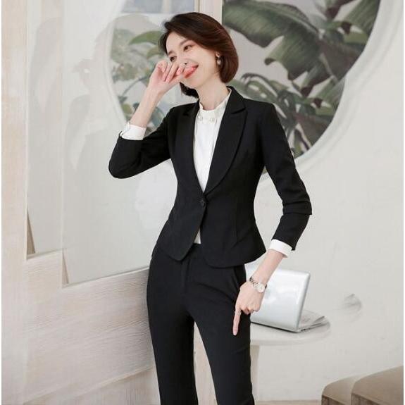 フォーマル ビジネス リクルートスーツ 2点セットパンツスーツ 通勤 Ol 就活 大きいサイズ オシャレ 長袖スーツジャケット ロングパンツ 春秋 きれいめ レディースファッション