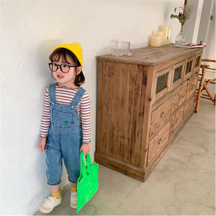 サロペット オールインワン 女の子 カジュアル オーバーオール デニムパンツ ゆったり パンツ 可愛い 女児 通学 21春夏新色 おしゃれ 男の子