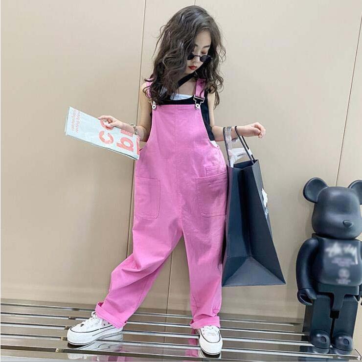 オーバーオール おしゃれ キッズ サロペット 子供 女の子 サロペットパンツ オールインワン ジュニア 普段着 通学着 可愛い 激安