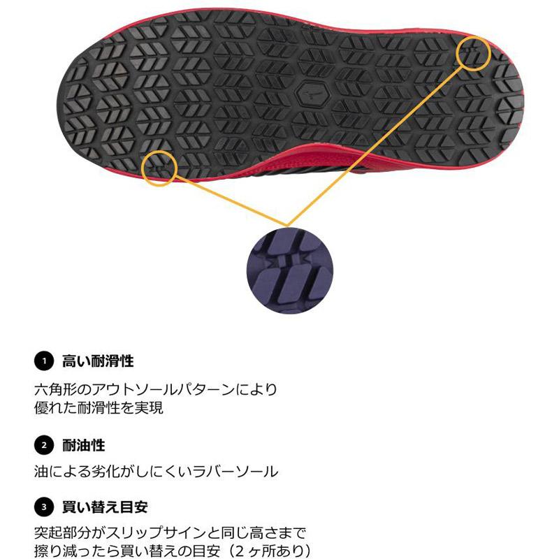 3E相当 ミズノ メンズ オールマイティ SSII 21 H 安全靴 靴 シューズ 作業 防塵 丈夫 耐久性 反射材 ベルト ハイカット ミッドカット F1GA2205｜shooting-star｜04