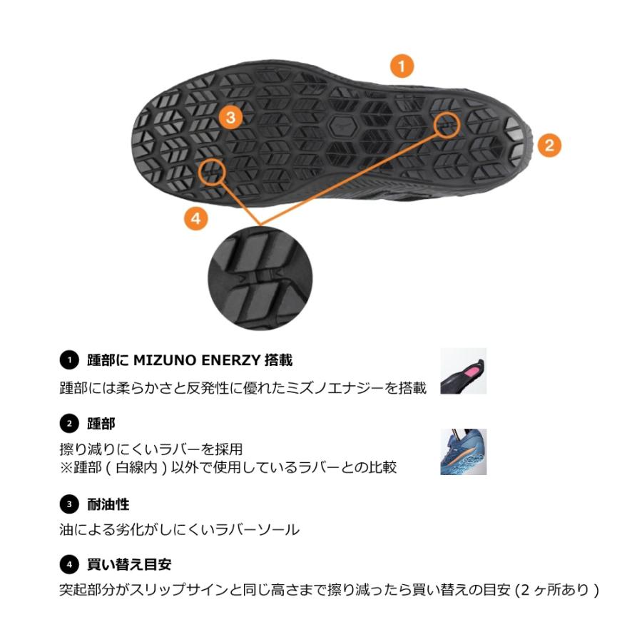 3E相当　幅広　ワイド ミズノ メンズ オールマイティTDII22L ベルト 安全靴 ワークシューズ 運輸業 反射材 クッション 耐油 ベルト ローカット 耐滑 F1GA2301｜shooting-star｜06