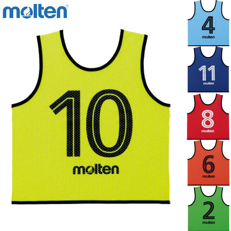 10枚セット モルテン ジュニア キッズ ゲームベストジュニア10枚セット(番号2-11) サッカー アパレル 競技 ビブス 番号両面プリント 収納用巾着袋付き ブルー レッド 青 赤 イエロー オレンジ 送料無料 molten GS0112 10枚セット モルテン ジュニア キッズ ゲームベストジュニア10枚セット