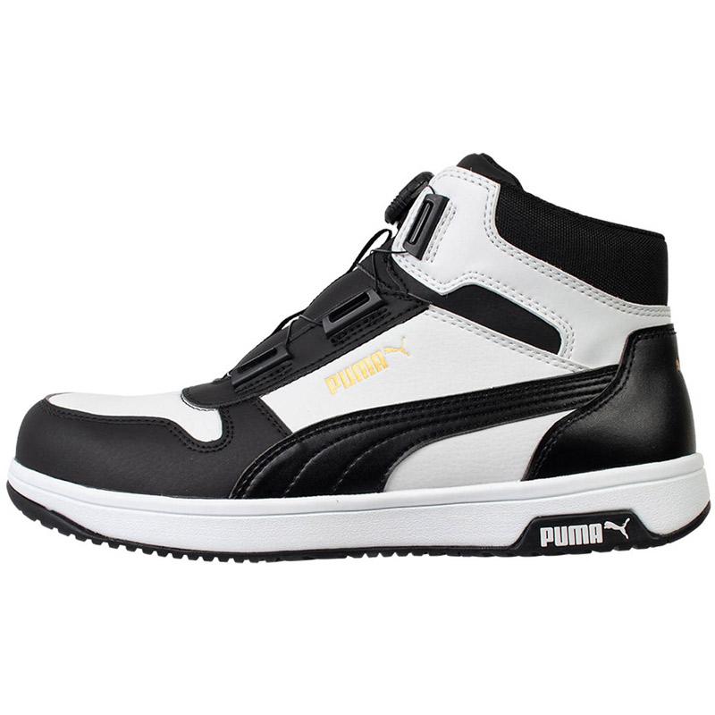 PUMA 安全靴 黒/白 ハイカット PUMA プーマ 安全靴 メンズ レディース フロントコート ブラック