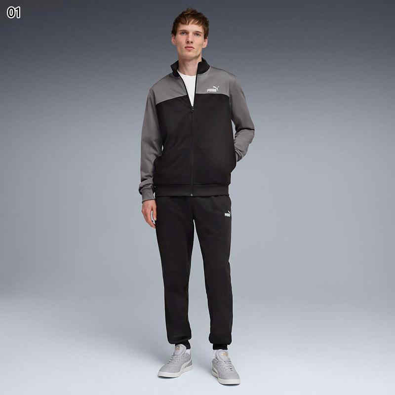 PUMA（プーマ） メンズ ポリ カラーブロック スーツ 上下セット