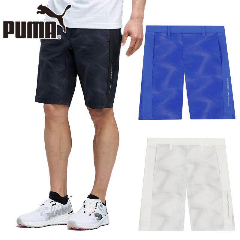 PUMA ゴルフハーフパンツ PUMA（プーマ） ハーフパンツ ライトグリーン×ライトブルー チェック柄 メンズウェア