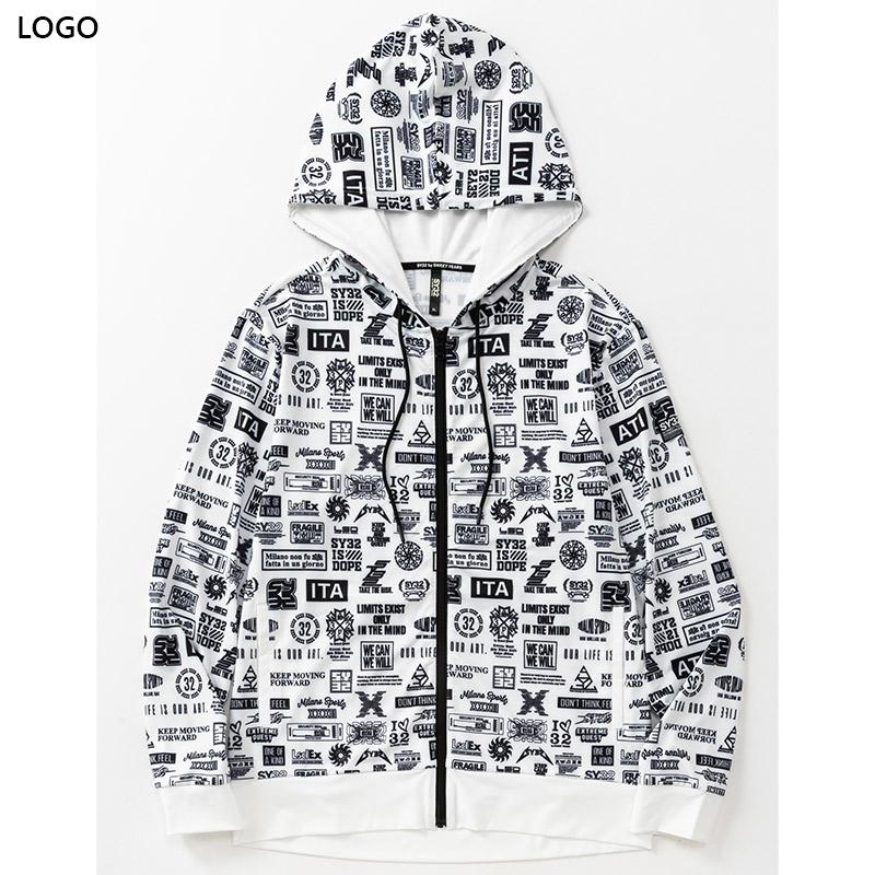 SY32 メンズ RASH GUARD GRAPHIC ZIP HOODIE 御召しもの トップス 混雑時かばい立て 長袖 砂浜 スウィミングプール 32-26SN1-44