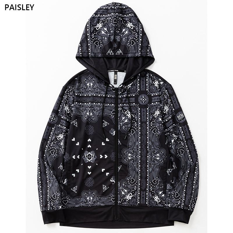 SY32 メンズ RASH GUARD GRAPHIC ZIP HOODIE 御召しもの トップス 混雑時かばい立て 長袖 砂浜 スウィミングプール 32-26SN1-44