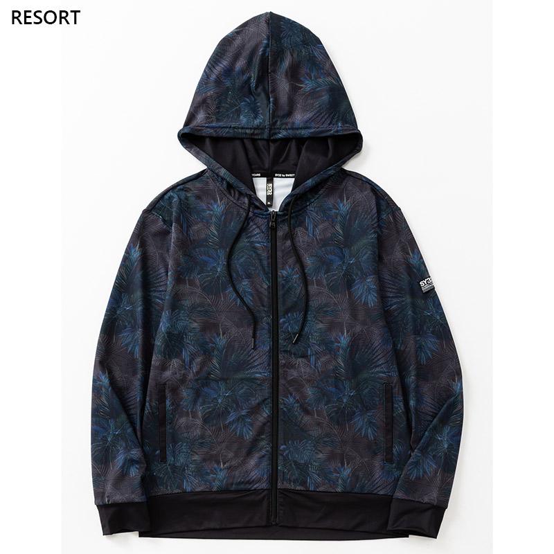 SY32 メンズ RASH GUARD GRAPHIC ZIP HOODIE 御召しもの トップス 混雑時かばい立て 長袖 砂浜 スウィミングプール 32-26SN1-44