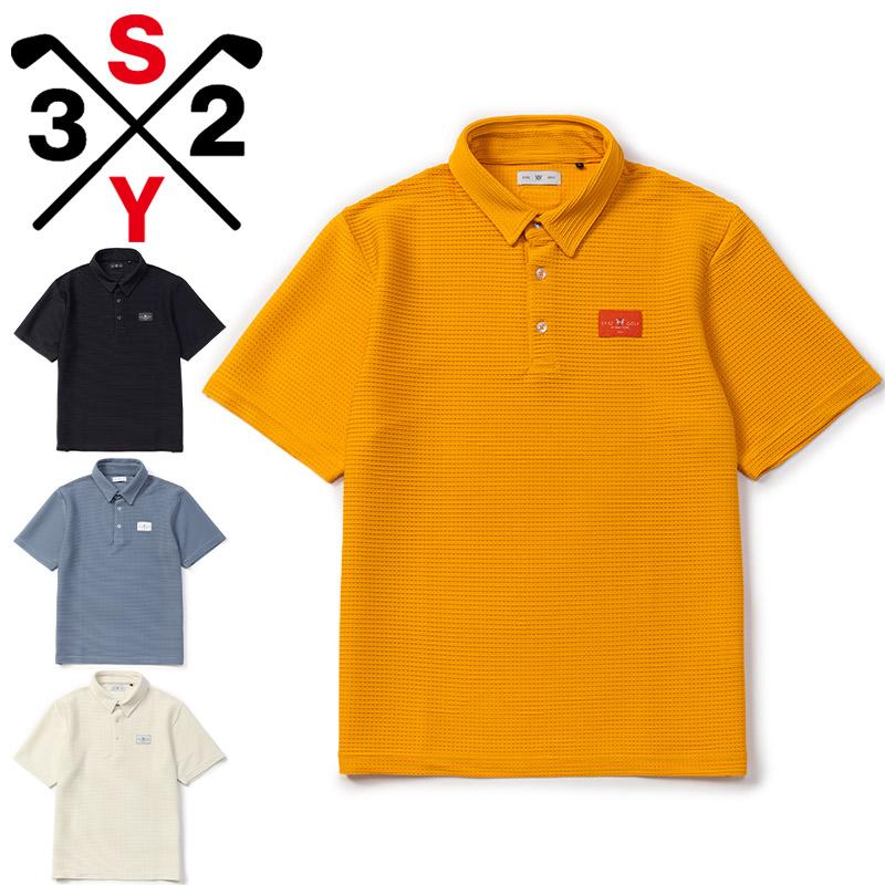 SY32 メンズ LACY JQ COLLAR SHIRTS アパレル ゴルフ トップス 半袖