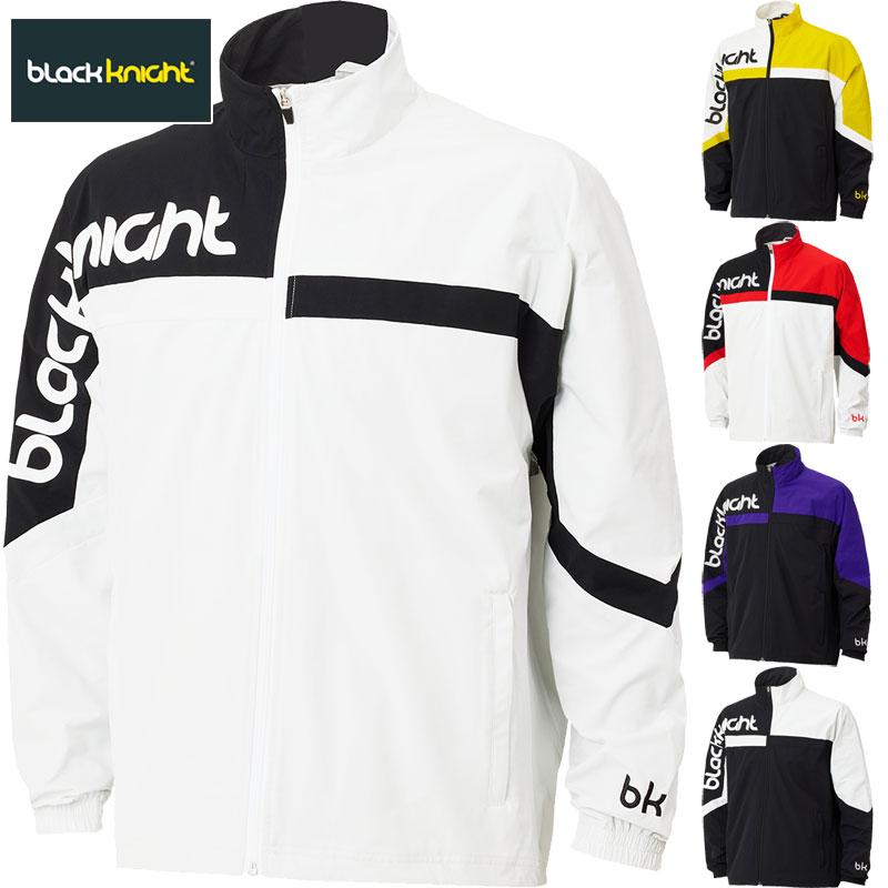 ブラックナイト メンズ レディース ウォームアップジャケット テニス バドミントンウェア トップス ホワイト 白 ブラック 黒 送料無料 blackknight T-4710U black knight ブラックナイト メンズ レディース ウォームアップ
