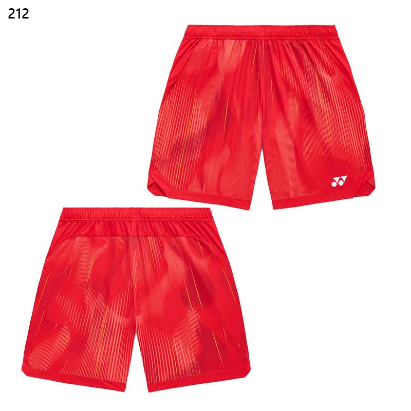 YONEX 幾何学模様 ユニニットハーフパンツ 黒/赤 Lサイズ 即日発送】YONEX ヨネックス メンズニットハーフパンツ 日本代表モデル