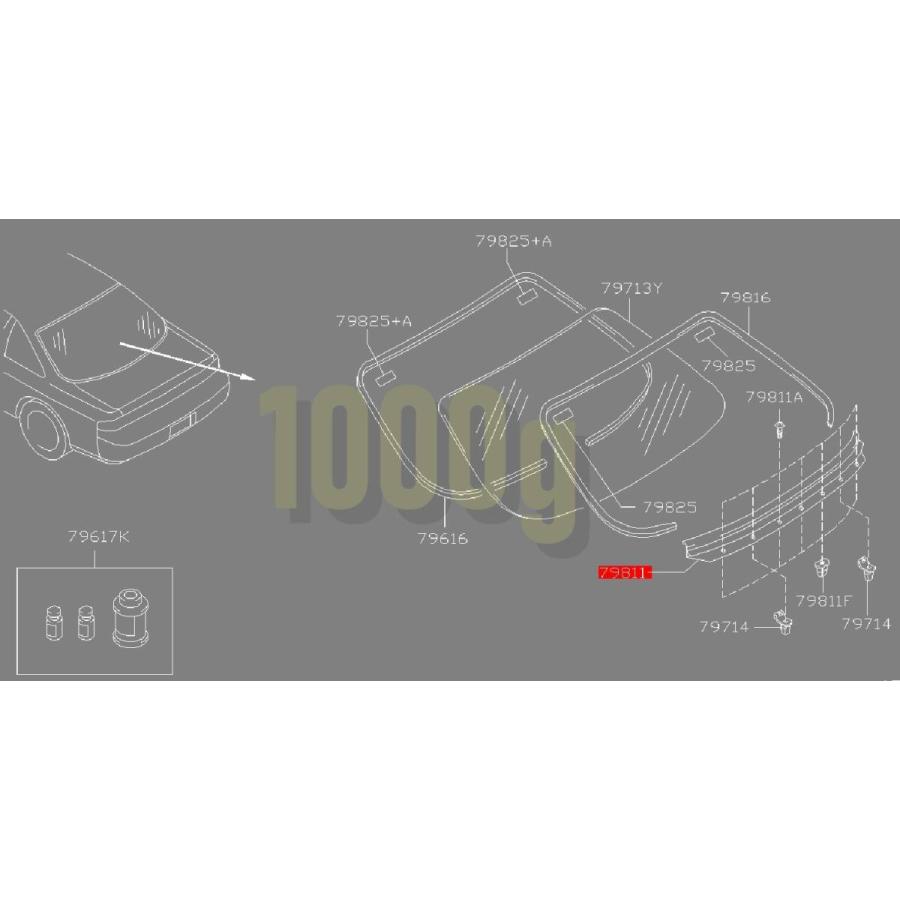 日産純正新品】NISSAN 未使用品 ☆超希少品☆ シルビア S14 リアガラス
