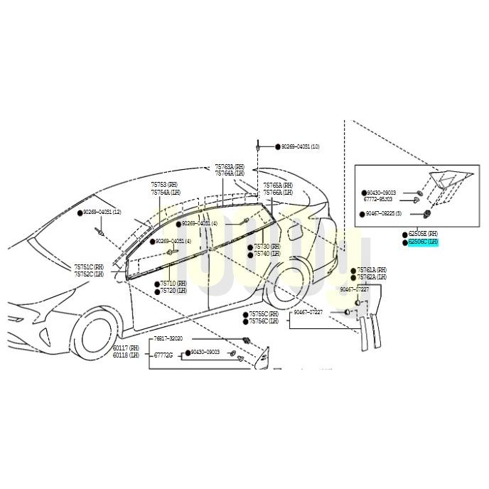 トヨタ純正新品】TOYOTA 未使用品 ☆超希少品☆ プリウス 50 ZVW50