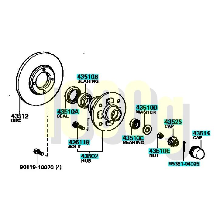トヨタ純正新品】TOYOTA 未使用品 ☆超希少品☆ AE86 フロントハブ