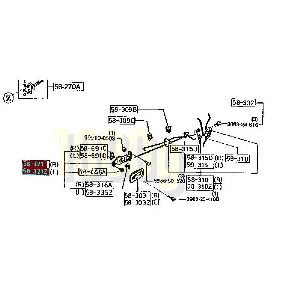 マツダ純正新品】MAZDA 未使用品 ☆超希少品☆ FC3S インナードア
