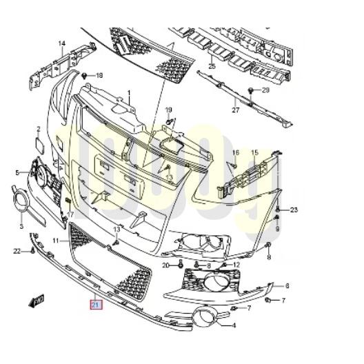 【スズキ純正新品】SUZUKI 未使用品 ★超希少品★ スイフト スポーツ ZC31S フロント エアダム スカート リップ スポイラー ロアモールの画像