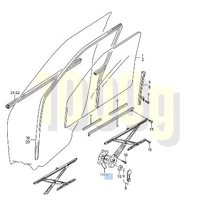 【スズキ純正新品】SUZUKI 未使用品 ★超希少品★ キャリー トラック DA52T DA62T 手巻き レギュレター 左側 助手席側 DB52T DB62Tの画像
