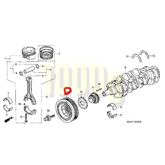 ホンダ純正新品】HONDA 未使用品 ☆超希少品☆ S2000 クランクプーリー